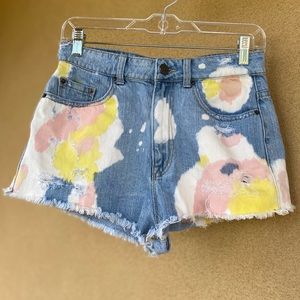 Urban Outfitters BDG Pink/Yellow TieDye Shorts w27